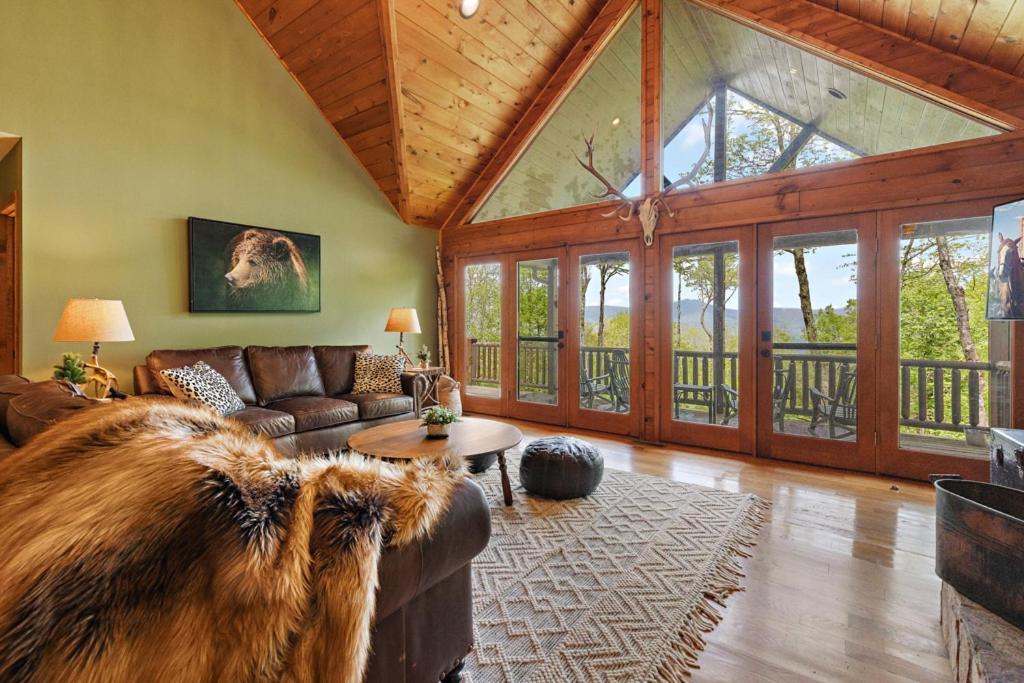 Lucky Bear Cabin Banner Elk Extérieur photo